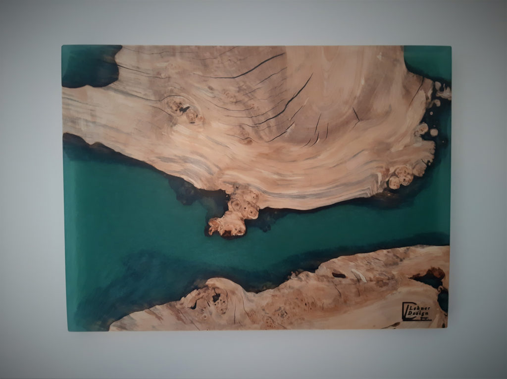 Tableau turquoise fond blanc